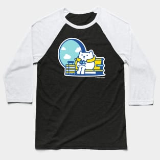 Airport Cat Illustration Baseball T-Shirt